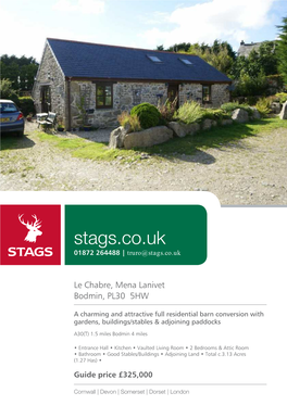 Le Chabre, Mena Lanivet Bodmin, PL30 5HW