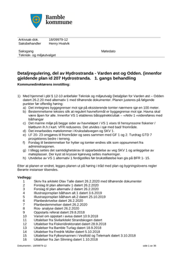 Detaljregulering, Del Av Hydrostranda - Varden Øst Og Odden