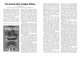 The German Films of Edgar Wallace German Cinema