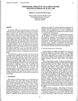 Operational Aspects of the Alberta Severe Weather Outbreak of 29 July 1993