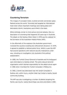 Countering Terrorism