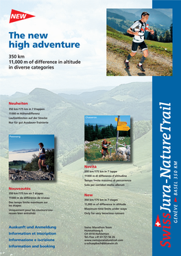 The New High Adventure 350 Km 11,000 M of Difference in Altitude in Diverse Categories