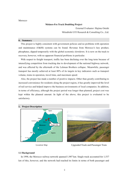 1 Morocco Meknes-Fes Track Doubling Project External Evaluator