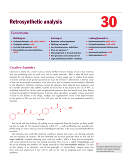 Retrosynthetic Analysis 30 Connections