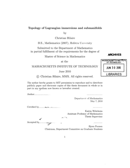 Tone Lagrangian Submanifolds