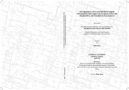 Establishing New Government Norms Concerning New Urban Plans Replacing the Traditional Settlements in Damascus