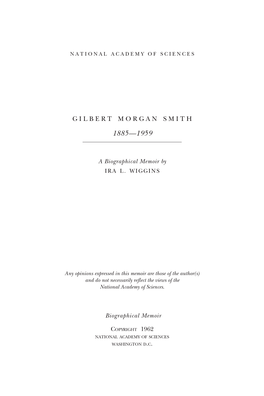 Gilbert Morgan Smith