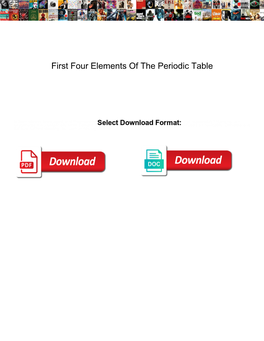 First Four Elements of the Periodic Table