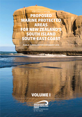 Proposed Marine Protected Areas for New Zealand’S South Island South-East Coast