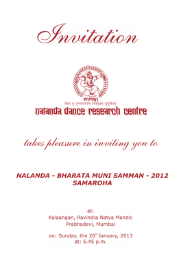 Bharata Muni Samman-2012.Pdf