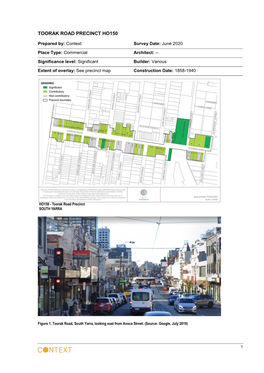 Toorak Road Precinct Ho150