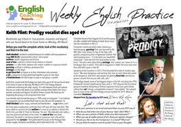 Keith Flint: Prodigy