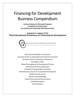 Financing for Development Business Compendium