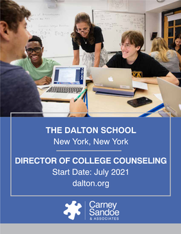 THE DALTON SCHOOL New York, New York