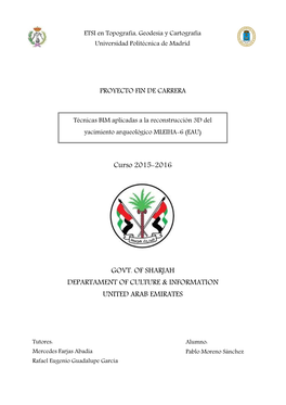 Curso 2015-2016 GOVT. of SHARJAH DEPARTAMENT OF