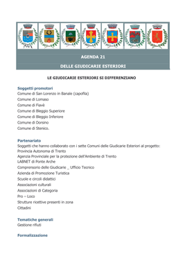 I Agenda 21 Delle Giudicarie Esteriori