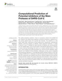 Computational Prediction of Potential Inhibitors of the Main Protease of SARS-Cov-2