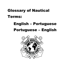 Glossary of Nautical Terms: English – Portuguese Portuguese – English