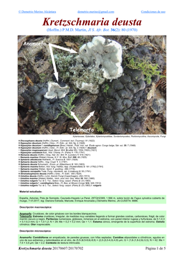 Kretzschmaria Deusta Deusta Kretzschmaria 5 De 1 Página 20170607/20170702