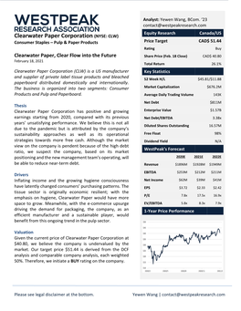 Clearwater Paper Corporation (NYSE: CLW)