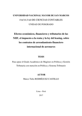 Efectos Económicos, Financieros Y Tributarios De Las NIIF, El Impuesto A