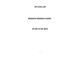 Civil List of IPS Officers