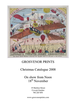 GROSVENOR PRINTS Christmas Catalogue 2008 on Show From