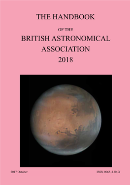 The British Astronomical Association Handbook 2018