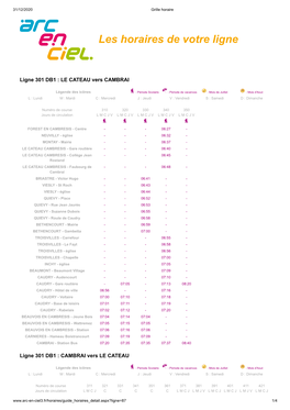 Les Horaires De Votre Ligne