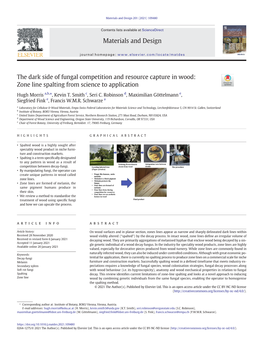 The Dark Side of Fungal Competition and Resource Capture in Wood: Zone Line Spalting from Science to Application