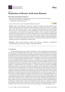 Production of Hexaric Acids from Biomass