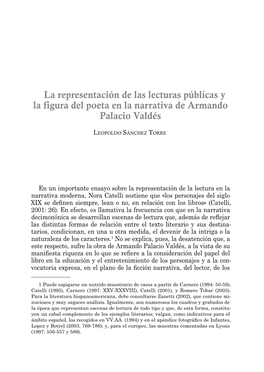 Pdf La Representación De Las Lecturas Públicas Y La Figura Del Poeta En La