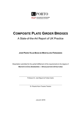 COMPOSITE PLATE GIRDER BRIDGES a State-Of-The-Art Report of UK Practice