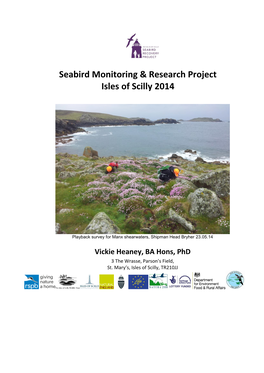 Seabird Monitoring & Research Project Isles of Scilly 2014