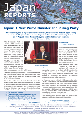 REPORTS the Consulate-General of Japan in Sydney’S Volumevolume 4444 No.3No.3 Quarterly Newsletter Springspring 20092009