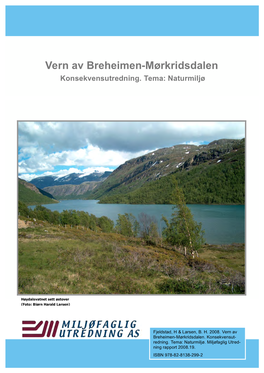 Vern Av Breheimen-Mørkridsdalen Konsekvensutredning