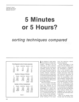 5 Minutes Or 5 Hours?