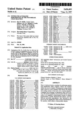 United States Patent (19 11 Patent Number: 5,656,493 Mullis Et Al