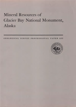 Mineral Resources of Glacier Bay National Monument, Alaska