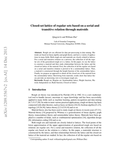 Arxiv:1209.5567V2 [Cs.AI] 14 Dec 2013 Plied to a Number of ﬁelds, Such As Combinatorial Optimization [16], Algorithm Design [8], Information Coding [24] and So On