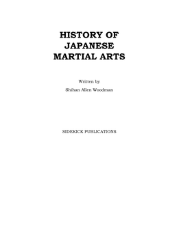 History of Japanese Martial Arts