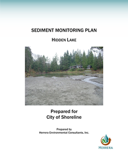 SEDIMENT MONITORING PLAN Prepared for City of Shoreline