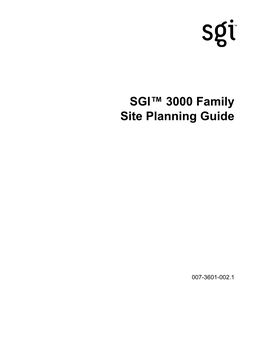 SGI™ 3000 Family Site Planning Guide