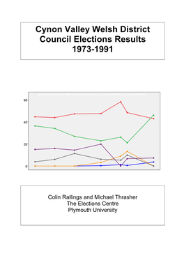 Cynon Valley Welsh District Council Elections Results 1973-1991