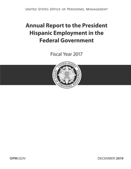 Hispanic Employment in the Federal Government Fiscal Year 2017