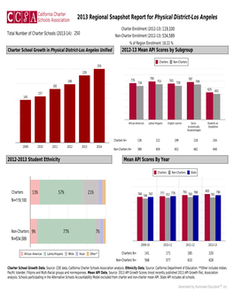 2013 Regional Snapshot Report for Physical District-Los Angeles