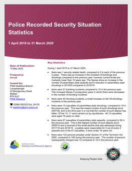 Police Recorded Security Situation Statistics