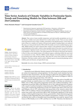 Time Series Analysis of Climatic Variables in Peninsular Spain