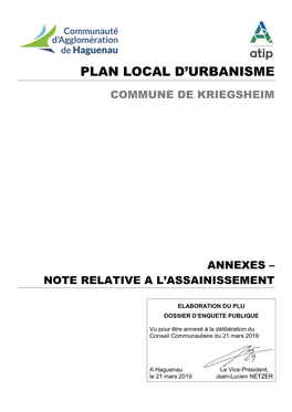 Annexes – Note Sur L'assainissement