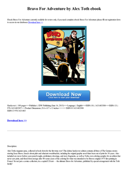 Bravo for Adventure by Alex Toth Ebook